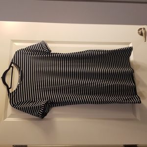 Navy and white stripe dress